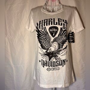 Harley Davidson Hard Rock Cafe collab White T-Shirt